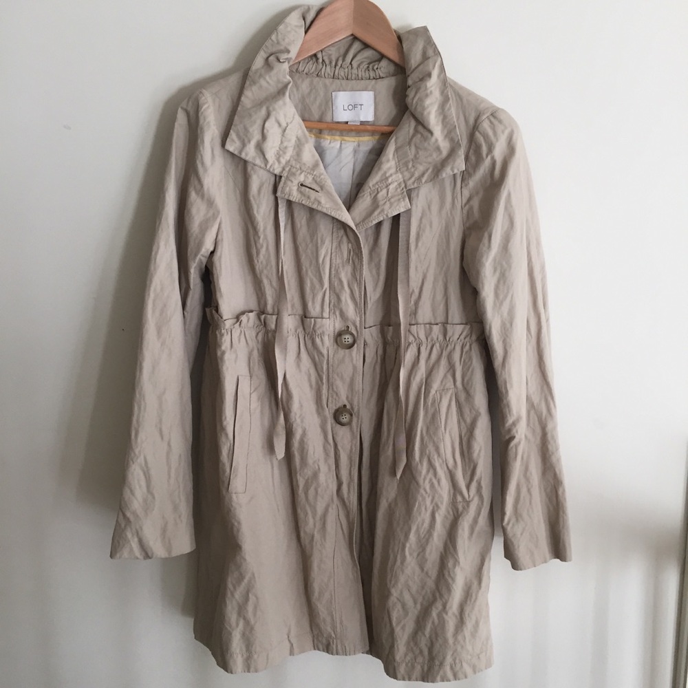 Loft Romantic Ruffle Trench